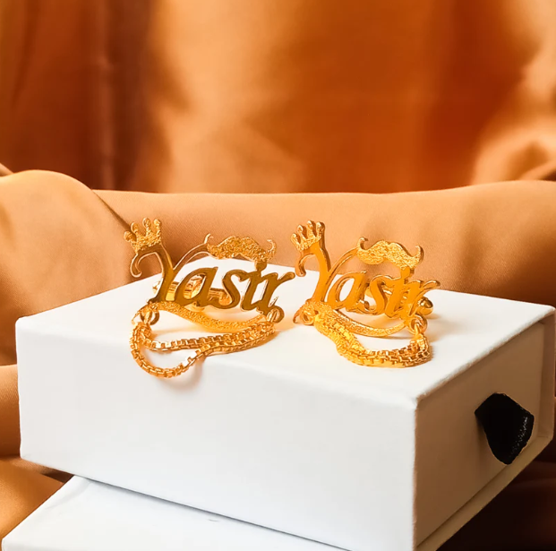 Personalized Name Cufflinks for Men | Premium Custom Gift Pakistan ⭐